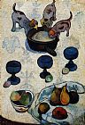 Paul Gauguin Still Life with Three Puppies painting